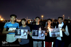 مراسم یادبود قربانیان حادثه تروریستی مدرسه دخترانه سیدالشهدای کابل در میدان آزادی