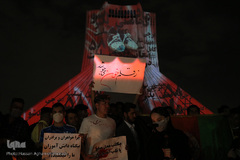 مراسم یادبود قربانیان حادثه تروریستی مدرسه دخترانه سیدالشهدای کابل در میدان آزادی