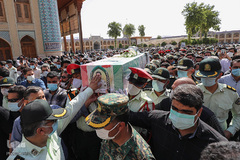 مراسم تشییع پیکر مطهر ستوان سوم شهید «صادق کریمی» - شیراز