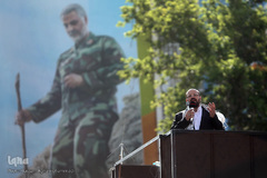 راهپیمایی ضد صهیونیستی نمازگزاران عید سعید فطر دانشگاه تهران در اعتراض به جنایات ضدبشری اخیر رژیم صهیونیستی در فلسطین اشغالی