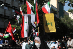 راهپیمایی ضد صهیونیستی نمازگزاران عید سعید فطر دانشگاه تهران در اعتراض به جنایات ضدبشری اخیر رژیم صهیونیستی در فلسطین اشغالی