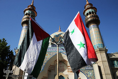 راهپیمایی ضد صهیونیستی نمازگزاران عید سعید فطر دانشگاه تهران در اعتراض به جنایات ضدبشری اخیر رژیم صهیونیستی در فلسطین اشغالی