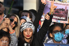 تظاهرات در شیکاگو، ایالات متحده آمریکا برای اعلام همبستگی با مردم مظلوم فلسطین