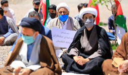 تجمع اعتراض‌آمیز طلاب بیرجندی علیه جنایات ضدبشری اسرائیل