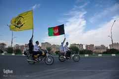 راهپیمایی خودرویی مردم شهر مقدس قم در  حمایت از مردم مظلوم فلسطین