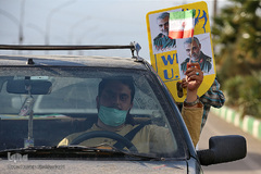 راهپیمایی خودرویی مردم شهر مقدس قم در  حمایت از مردم مظلوم فلسطین