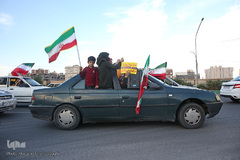 راهپیمایی خودرویی مردم شهر مقدس قم در  حمایت از مردم مظلوم فلسطین