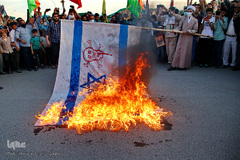 راهپیمایی خودرویی مردم شهر مقدس قم در  حمایت از مردم مظلوم فلسطین