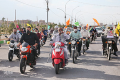 راهپیمایی خودرویی مردم شهر مقدس قم در  حمایت از مردم مظلوم فلسطین