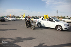 راهپیمایی خودرویی مردم شهر مقدس قم در  حمایت از مردم مظلوم فلسطین