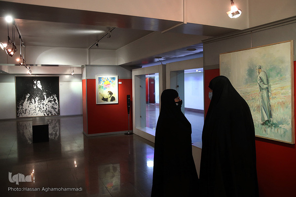 مراسم افتتاحیه نمایشگاه نقاشی «سوگ آفتاب» در نگارخانه ابوالفضل عالی حوزه هنری