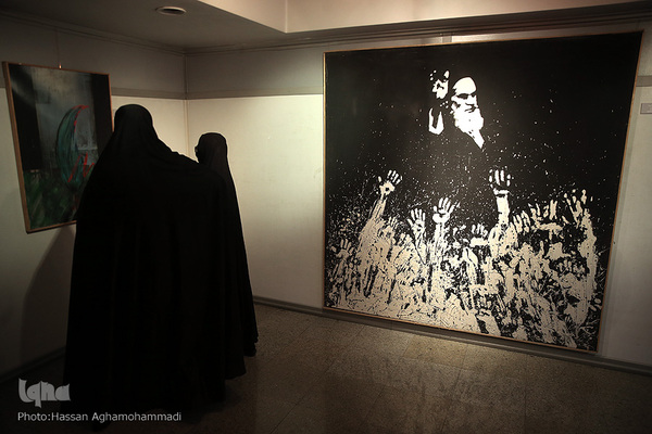 مراسم افتتاحیه نمایشگاه نقاشی «سوگ آفتاب» در نگارخانه ابوالفضل عالی حوزه هنری