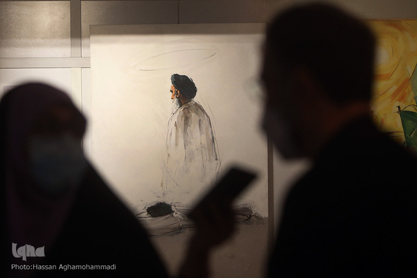 مراسم افتتاحیه نمایشگاه نقاشی «سوگ آفتاب» در نگارخانه ابوالفضل عالی حوزه هنری