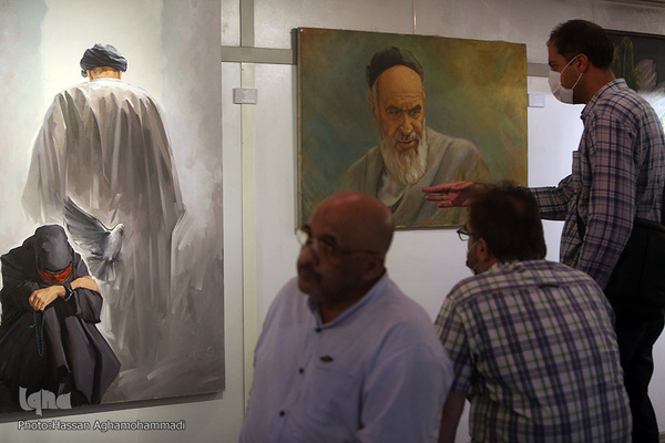 مراسم افتتاحیه نمایشگاه نقاشی «سوگ آفتاب» در نگارخانه ابوالفضل عالی حوزه هنری