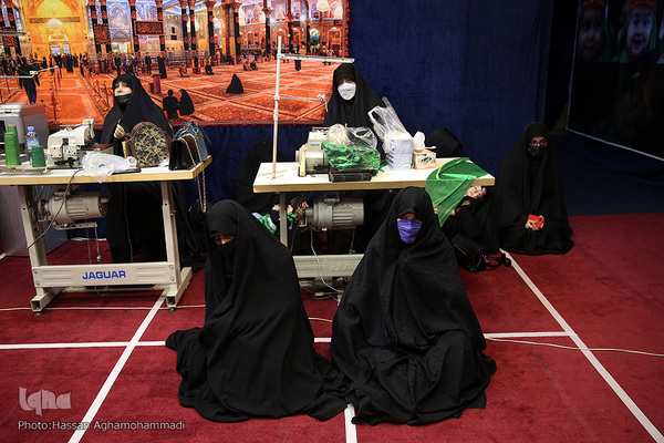 مراسم افتتاحیه کارگاه دوخت لباس شیرخوارگان حسینی