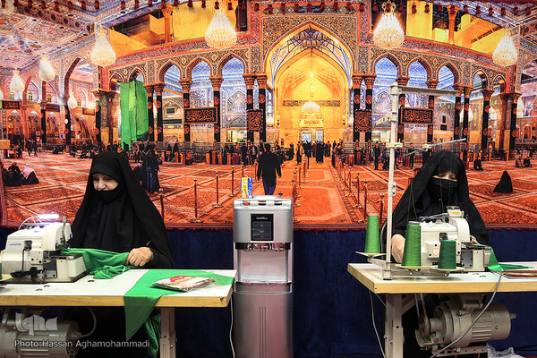 مراسم افتتاحیه کارگاه دوخت لباس شیرخوارگان حسینی