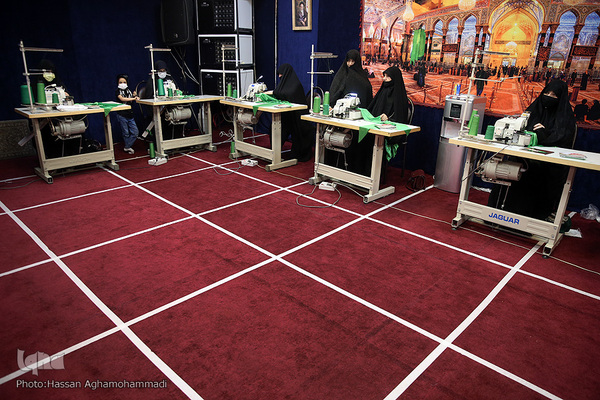 مراسم افتتاحیه کارگاه دوخت لباس شیرخوارگان حسینی