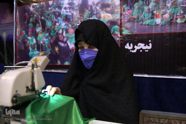 مراسم افتتاحیه کارگاه دوخت لباس شیرخوارگان حسینی