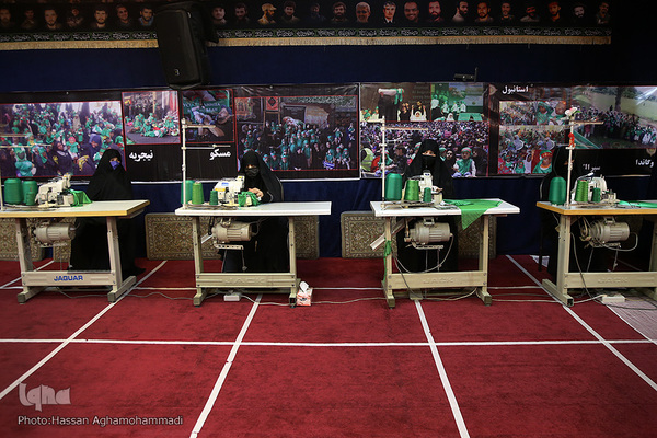 مراسم افتتاحیه کارگاه دوخت لباس شیرخوارگان حسینی