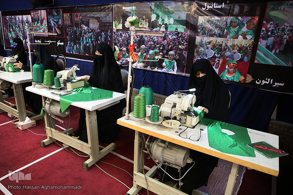 مراسم افتتاحیه کارگاه دوخت لباس شیرخوارگان حسینی