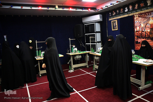 مراسم افتتاحیه کارگاه دوخت لباس شیرخوارگان حسینی