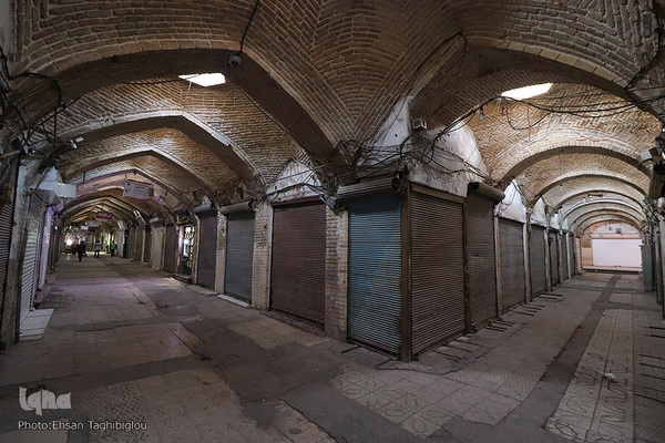 تعطیلی بازار در وضعیت قرمز کرونایی زنجان