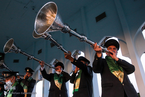 مراسم نقاره‌زنی حرم مطهر رضوی در آستانه میلاد امام رضا(ع)