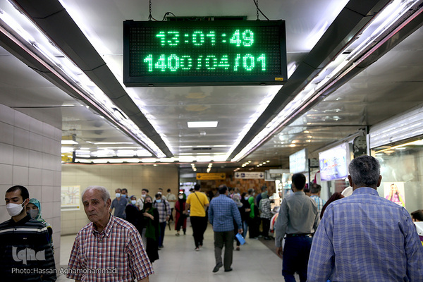 مترو تهران در اولین روز تابستان۱۴۰۰