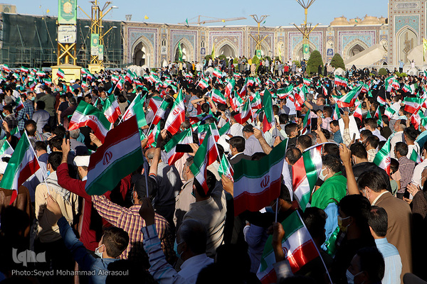 سخنرانی رییس‌جمهور منتخب در حرم مطهر رضوی