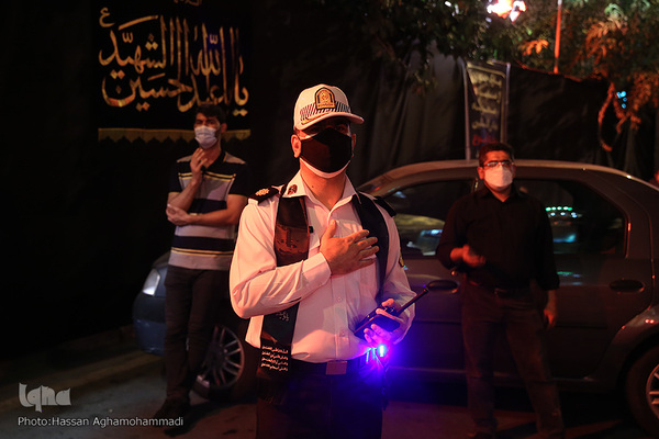 مراسم عزاداری شب پنجم محرم در میدان فلسطین