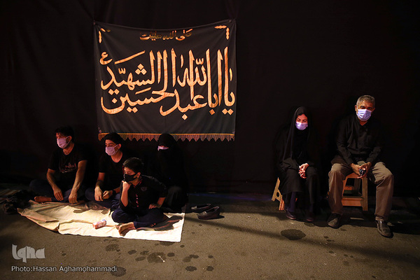 مراسم عزاداری شب پنجم محرم در میدان فلسطین