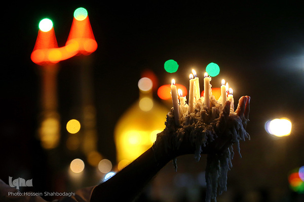 مراسم شام غریبان شهدای دشت کربلا در جوار حرم حضرت معصومه(س) در شهر مقدس قم 