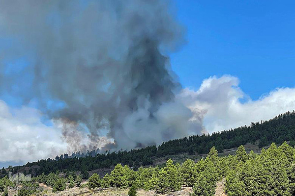 فوران آتشفشان لاپالما در جزایر قناری اسپانیا