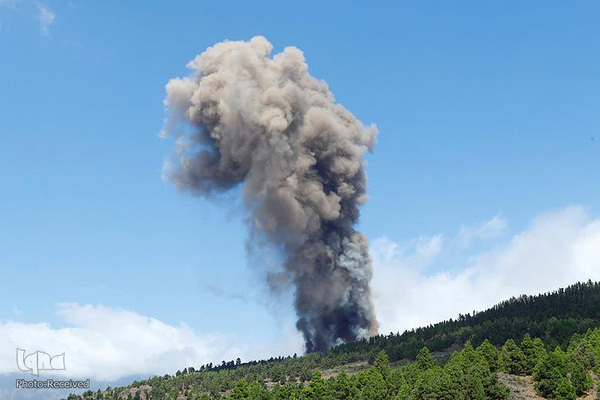 فوران آتشفشان لاپالما در جزایر قناری اسپانیا