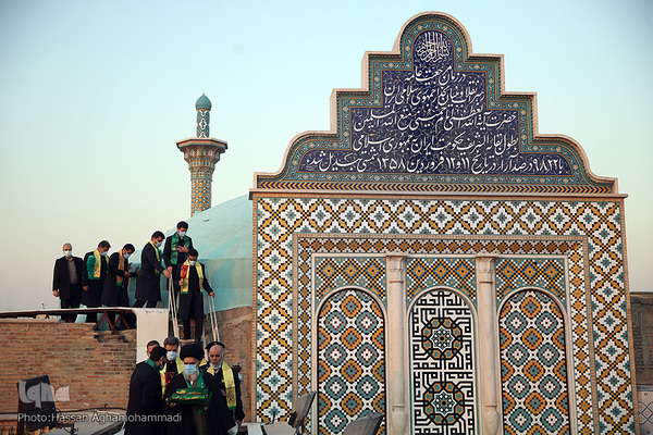 مراسم تعویض پرچم آستان منور حضرت عبدالعظیم حسنی(ع)