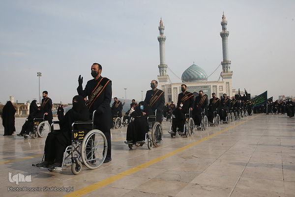 دسته سوگواری خادمان حرم مطهر حضرت معصومه(س) در سالروز شهادت کریمه اهل بیت(ع) 