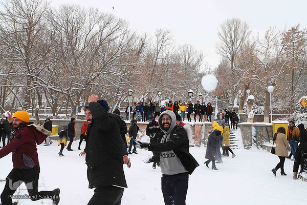 بارش اولین برف زمستانی در تبریز