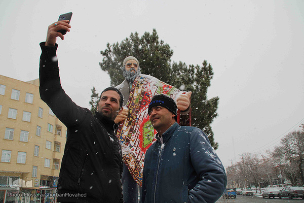 بارش اولین برف زمستانی در اهر