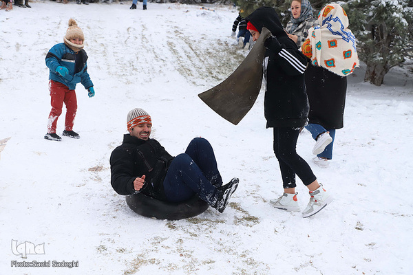 بارش اولین برف زمستانی در تبریز