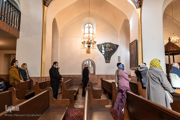 مراسم غسل تعمید و جشن سال نو مسیحی ارامنه در کلیسای مریم مقدس تبریز