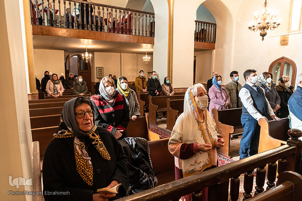 مراسم غسل تعمید و جشن سال نو مسیحی ارامنه در کلیسای مریم مقدس تبریز