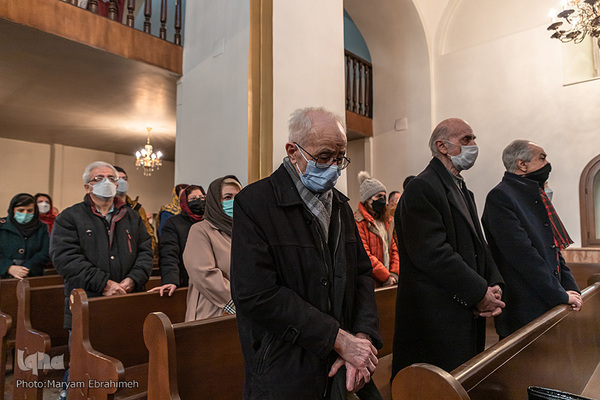 مراسم غسل تعمید و جشن سال نو مسیحی ارامنه در کلیسای مریم مقدس تبریز