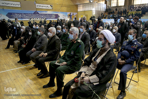 مراسم تشییع و تدفین دو شهید گمنام دفاع مقدس در وزارت ورزش و جوانان