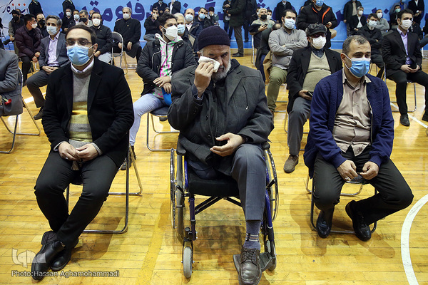 مراسم تشییع و تدفین دو شهید گمنام دفاع مقدس در وزارت ورزش و جوانان