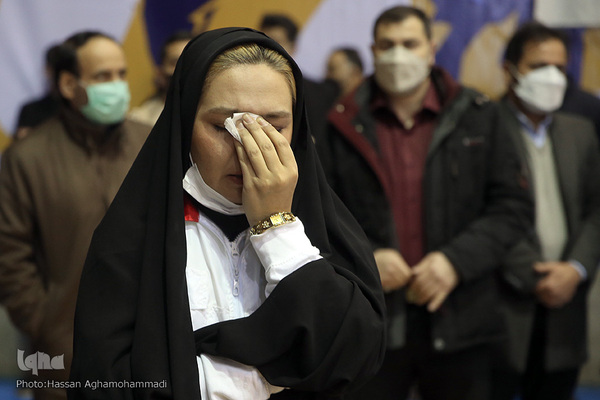 مراسم تشییع و تدفین دو شهید گمنام دفاع مقدس در وزارت ورزش و جوانان