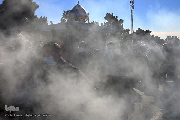 مراسم تشییع و تدفین دو شهید گمنام دفاع مقدس در وزارت ورزش و جوانان