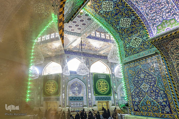 آذین بندی حرم مطهر حسینی در اعیاد رجبیه