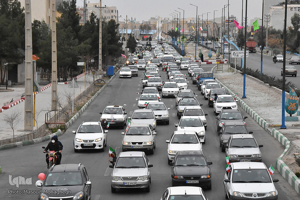 راهپیمایی خودرویی 22 بهمن 1400 - سمنان