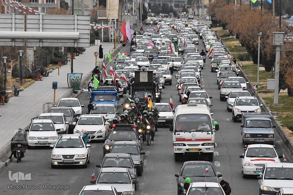راهپیمایی خودرویی 22 بهمن 1400 - سمنان