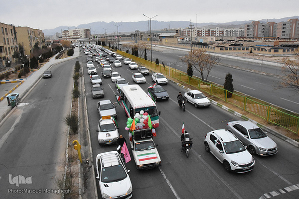 راهپیمایی خودرویی 22 بهمن 1400 - سمنان